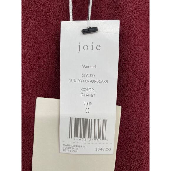 Joie Jumpsuit Mairead Garnet Wide Leg Capri Wrap Tie Open Leg Size 0 NEW - Picture 7 of 16